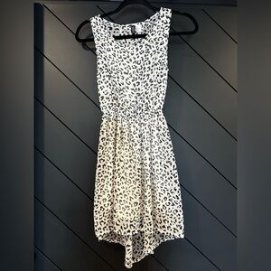 H&M Black and Gray Animal Print Dress
